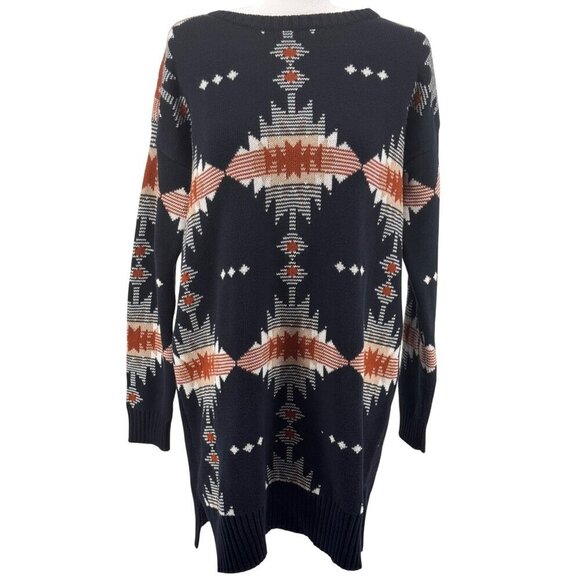 Esmara Southwestern Tribal Print Sweater Western Long Sz M EUC Boho, Winter Vibe - Picture 1 of 9